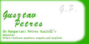 gusztav petres business card